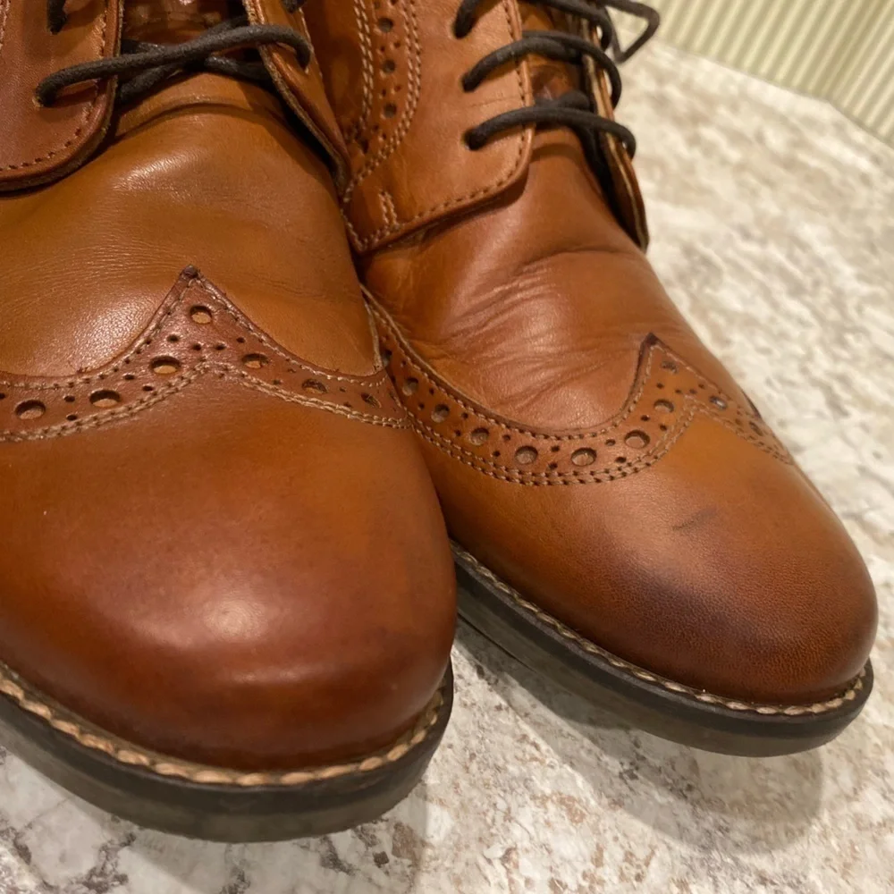 Nunn Bush Mens Leather Wingtip Derby 8.5M